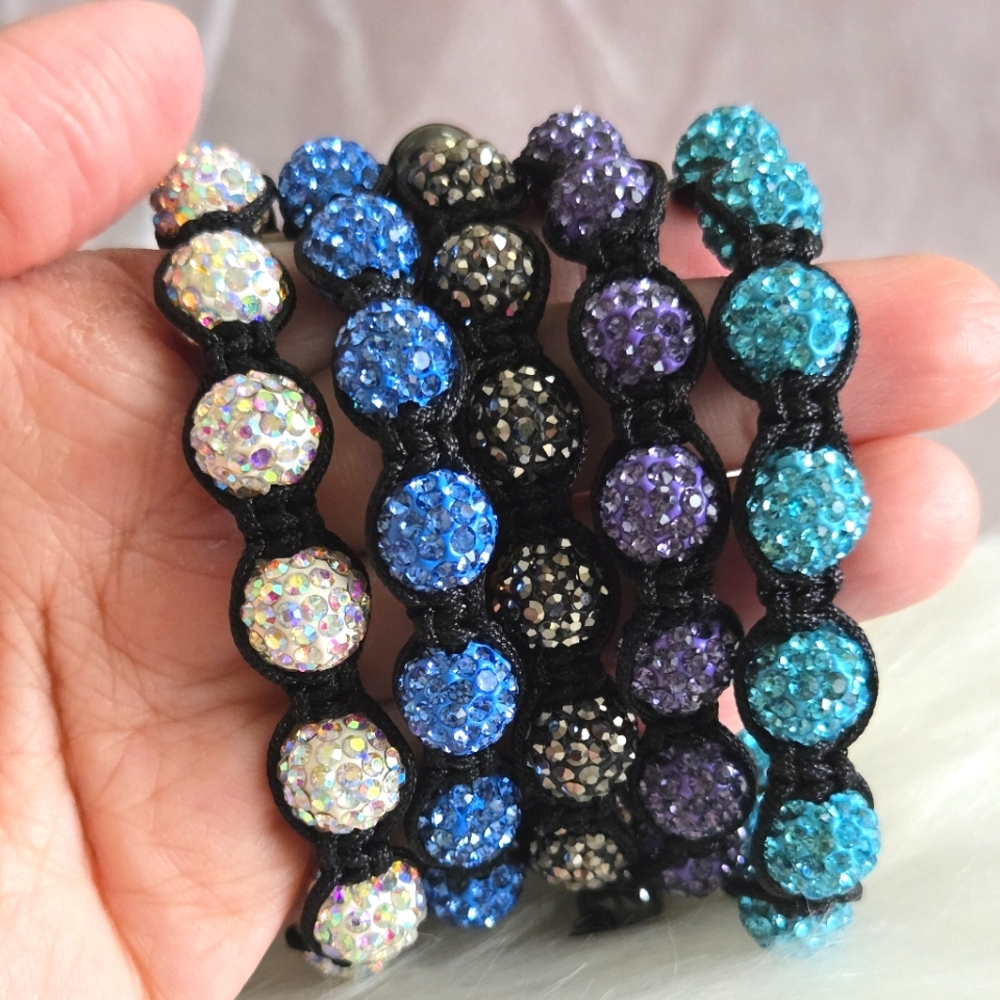 Shamballa crystal hematite bracelet